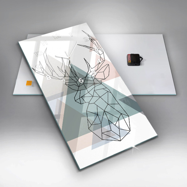 Horloge murale verticale Renne à la scandinave