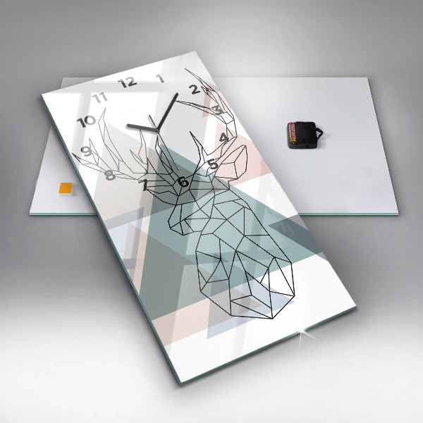 Horloge murale verticale Renne à la scandinave