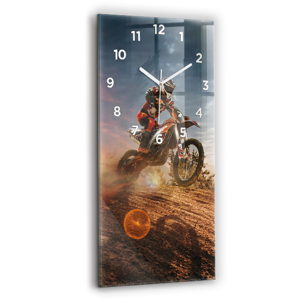 Horloge murale verticale Homme sur une moto