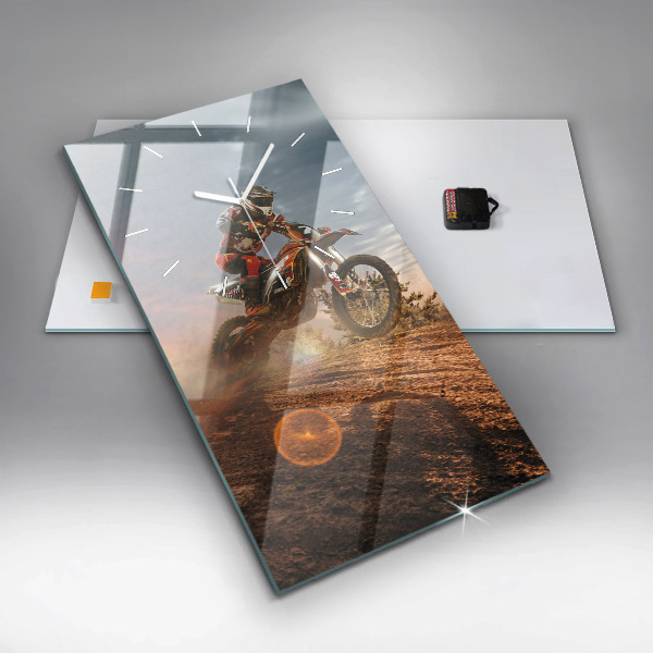 Horloge murale verticale Homme sur une moto
