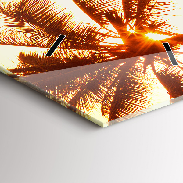 Horloge murale verticale Palmiers ensoleillés