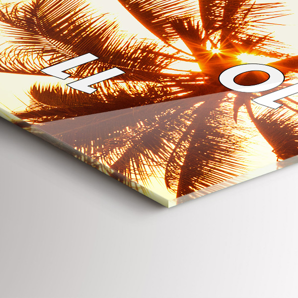 Horloge murale verticale Palmiers ensoleillés