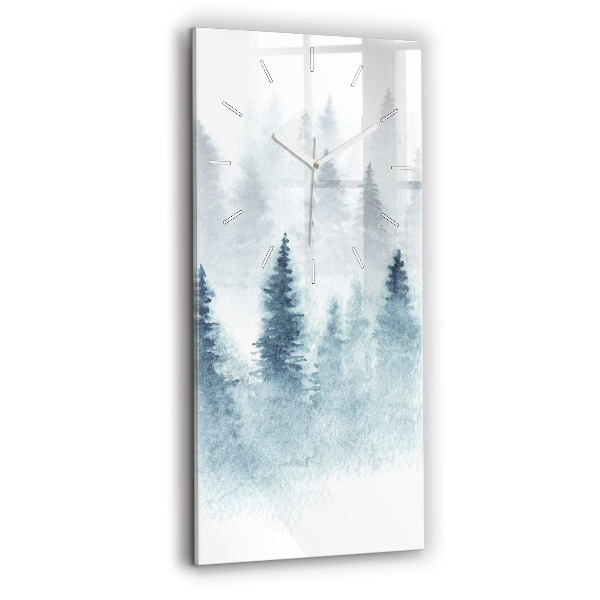 Horloge murale verticale 'Forêt d''hiver'