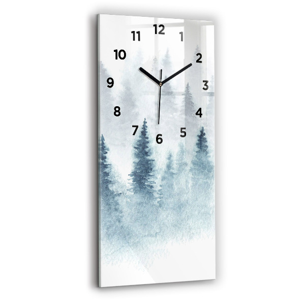 Horloge murale verticale 'Forêt d''hiver'
