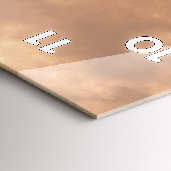 Horloge rectangulaire verticale Animaux et coucher de soleil