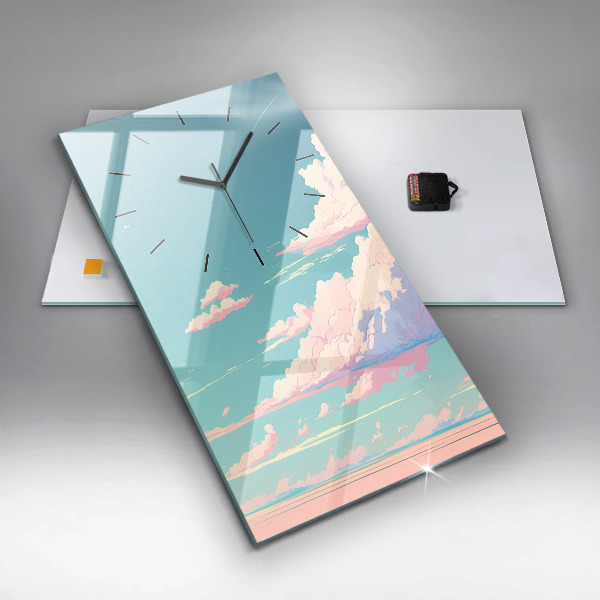 Horloge murale verticale Couleur pastel du ciel