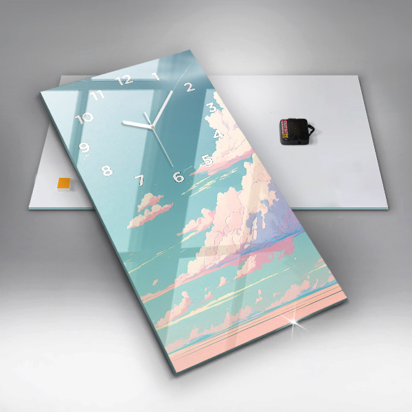 Horloge murale verticale Couleur pastel du ciel