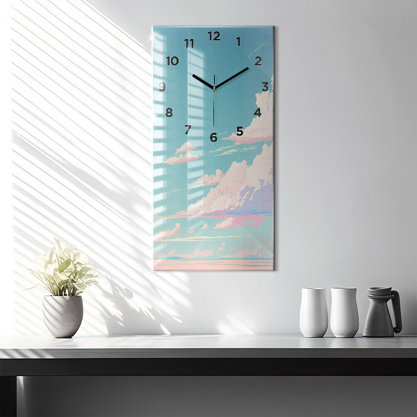 Horloge murale verticale Couleur pastel du ciel