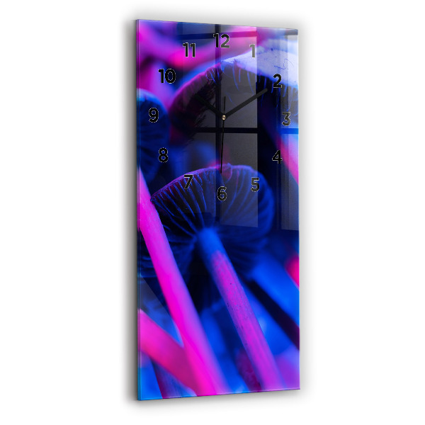 Horloge murale verticale Champignons magiques colorés