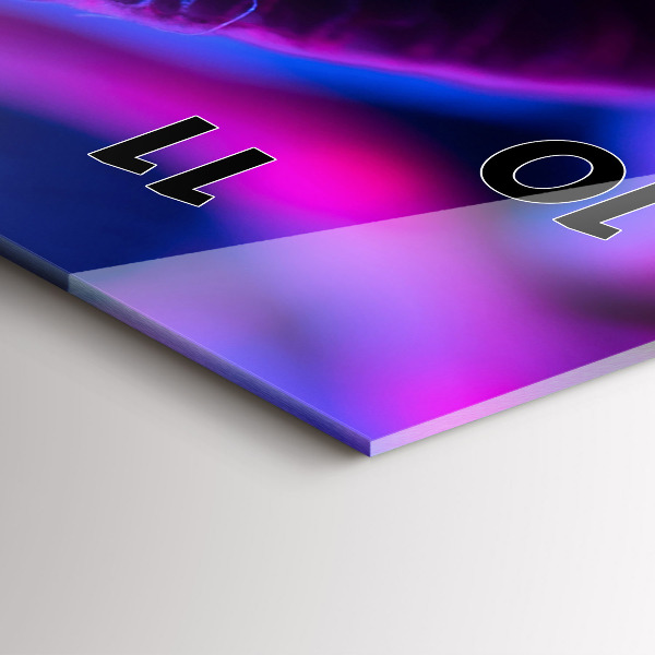 Horloge murale verticale Champignons magiques colorés