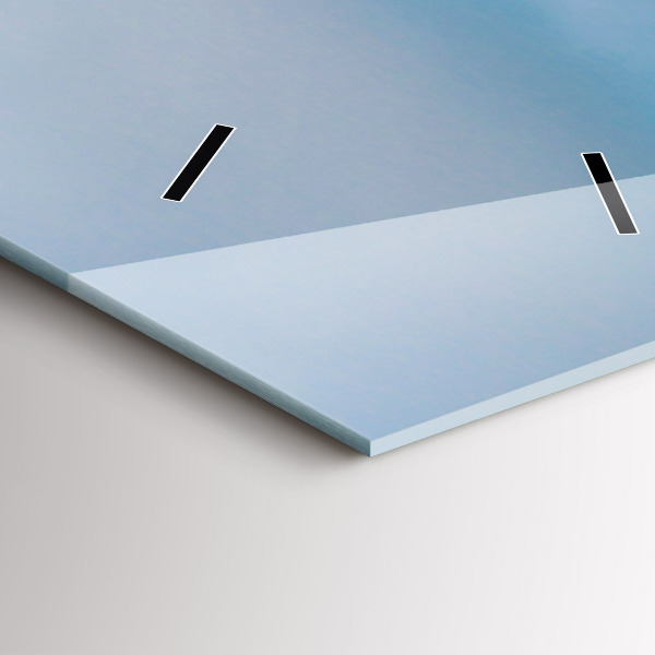 Horloge murale verticale Tête de girafe contre le ciel