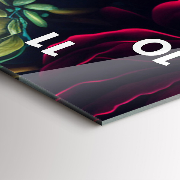 Horloge murale verticale Bouquet de fleurs vintage