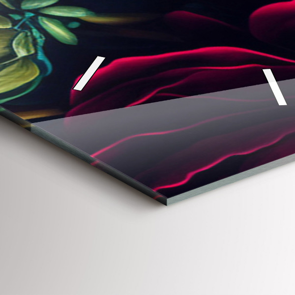 Horloge murale verticale Bouquet de fleurs vintage