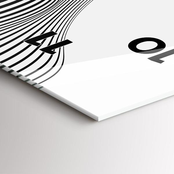 Horloge murale verticale Art en noir et blanc