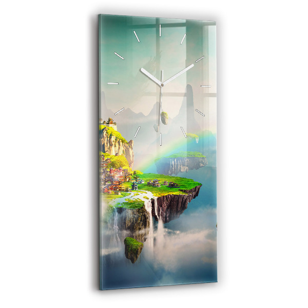 Horloge rectangulaire verticale fantaisie chinoise