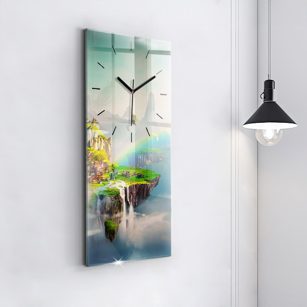 Horloge rectangulaire verticale fantaisie chinoise
