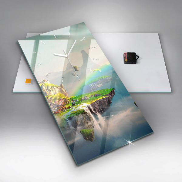 Horloge rectangulaire verticale fantaisie chinoise