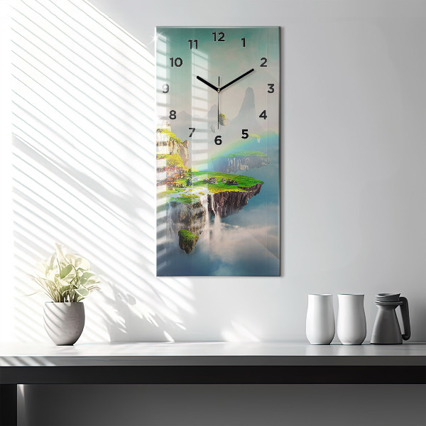 Horloge rectangulaire verticale fantaisie chinoise