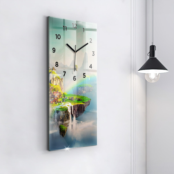 Horloge rectangulaire verticale fantaisie chinoise