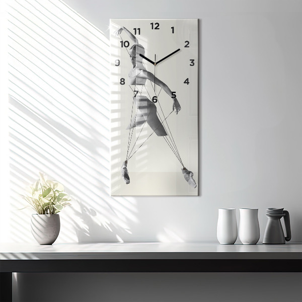 Horloge murale verticale Danseuse abstraite