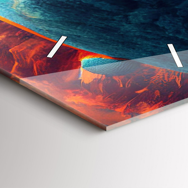 Horloge murale verticale Monde futuriste