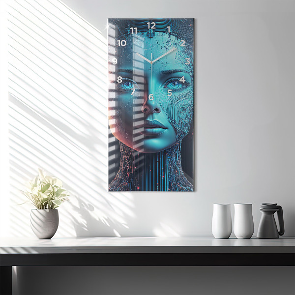 Horloge murale verticale Intelligence artificielle