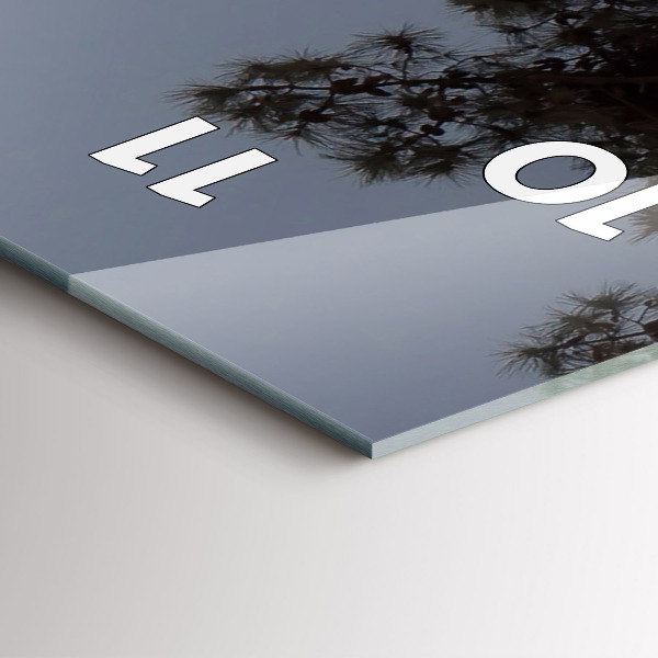 Horloge murale verticale Croissant et arbres