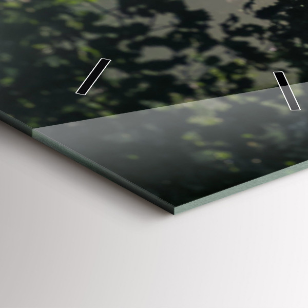 Horloge murale verticale Route forestière et rayons de soleil