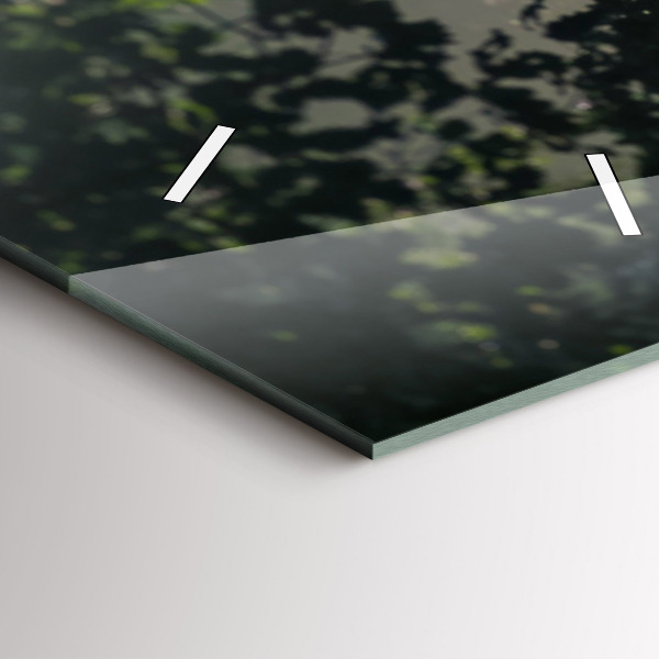 Horloge murale verticale Route forestière et rayons de soleil