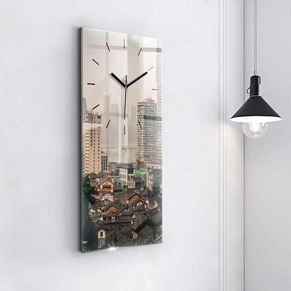 Horloge murale verticale Vieille ville de Chongqing