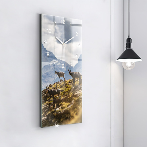 Horloge murale verticale 'Chèvre dans la Vallée d''Aoste'