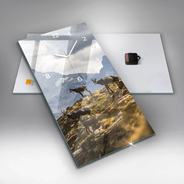 Horloge murale verticale 'Chèvre dans la Vallée d''Aoste'