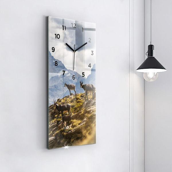 Horloge murale verticale 'Chèvre dans la Vallée d''Aoste'