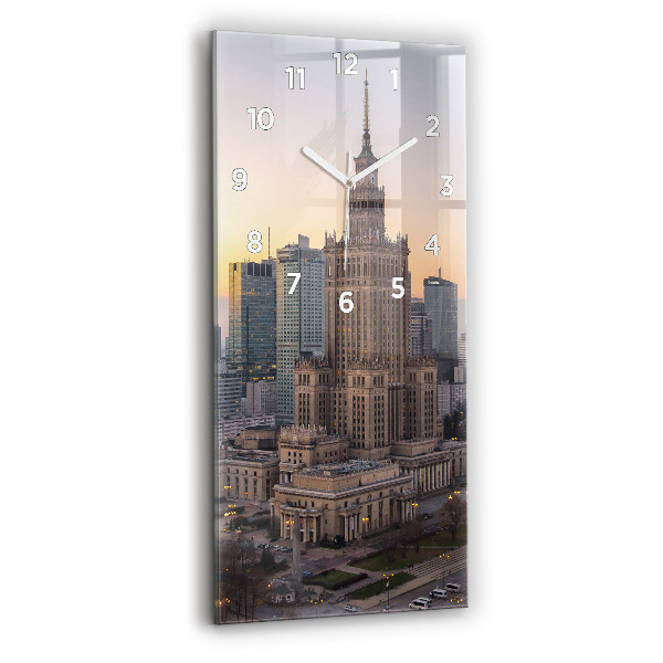 Horloge murale verticale Panorama de Varsovie