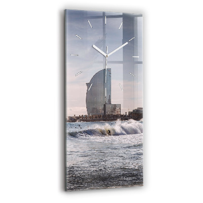 Horloge murale verticale Surfeur de Barcelone