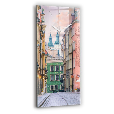 Horloge murale verticale Vieille ville de Varsovie