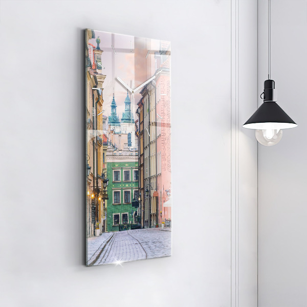 Horloge murale verticale Vieille ville de Varsovie