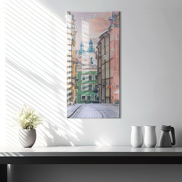 Horloge murale verticale Vieille ville de Varsovie