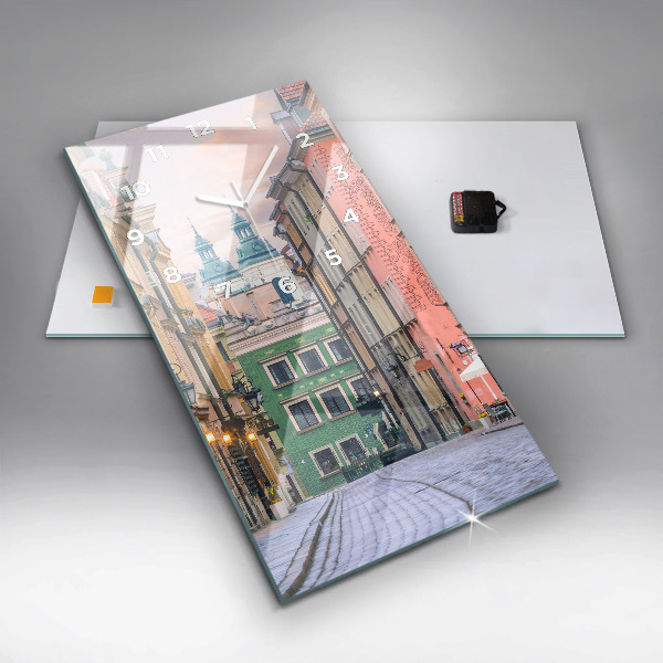 Horloge murale verticale Vieille ville de Varsovie