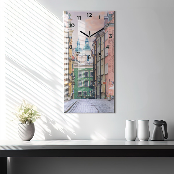 Horloge murale verticale Vieille ville de Varsovie