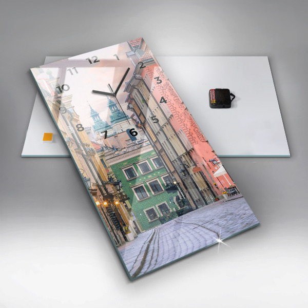 Horloge murale verticale Vieille ville de Varsovie