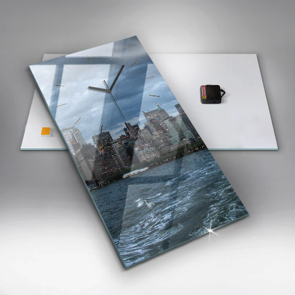 Horloge murale verticale Panorama de New York