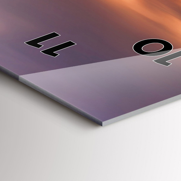 Horloge murale verticale Panorama de la ville ouest