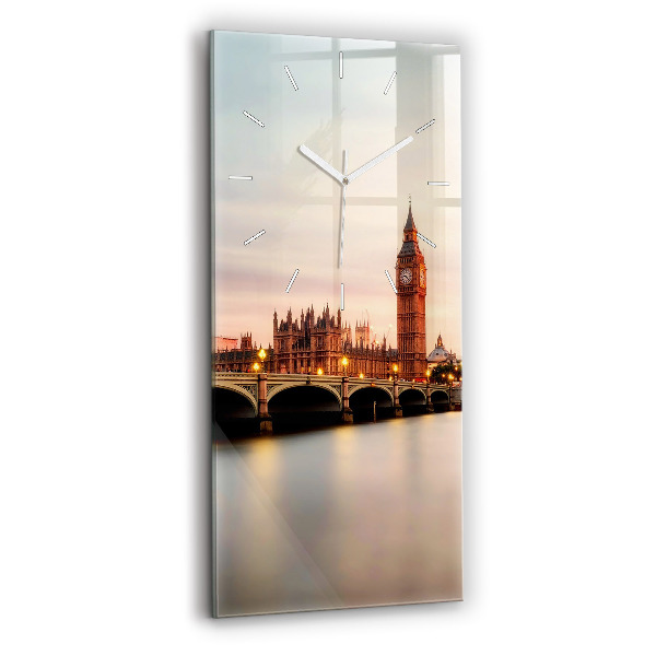 Horloge murale verticale Panorama de Big Ben à Londres