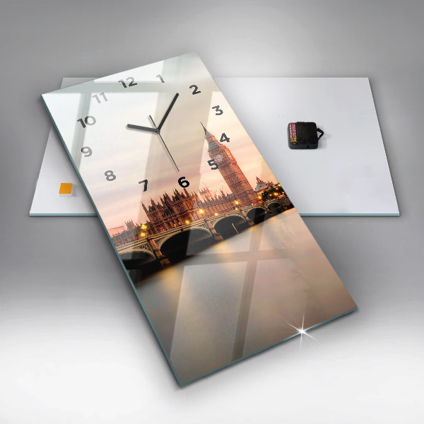 Horloge murale verticale Panorama de Big Ben à Londres