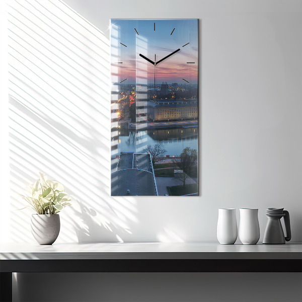 Horloge rectangulaire verticale 'Wroclaw vu d''un drone'