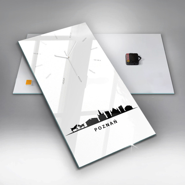 Horloge murale verticale Graphiques panoramiques de Poznan