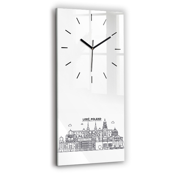 Horloge rectangulaire verticale Panorama architectural de Lodz