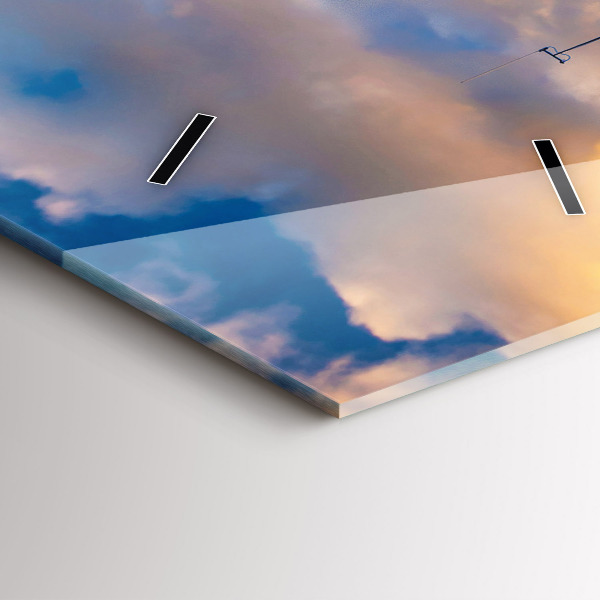 Horloge rectangulaire verticale Le phare et la mer Baltique