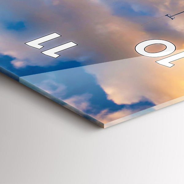 Horloge rectangulaire verticale Le phare et la mer Baltique